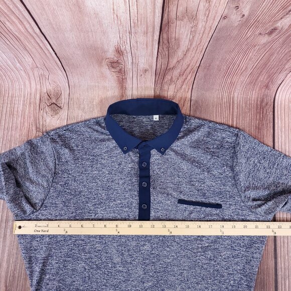 State Liberty Mens Medium Athletic Fit Performance Tech 4 Way Stretch Polo Shirt - Picture 12 of 14